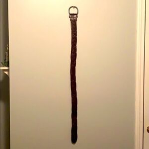 Faux Woven Leather Belt 
